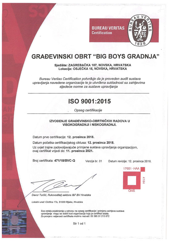 ISO Certifikati